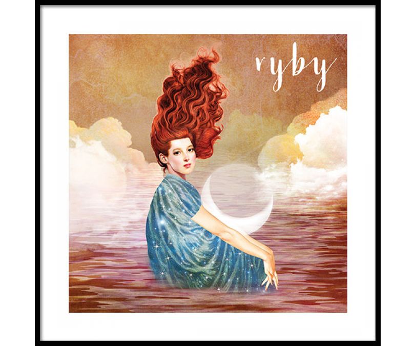 Plakat znaki zodiaku - Ryby
