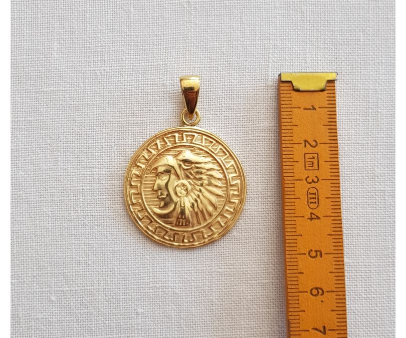 Wisiorek Talizman Wojownika Azteckiego złoto