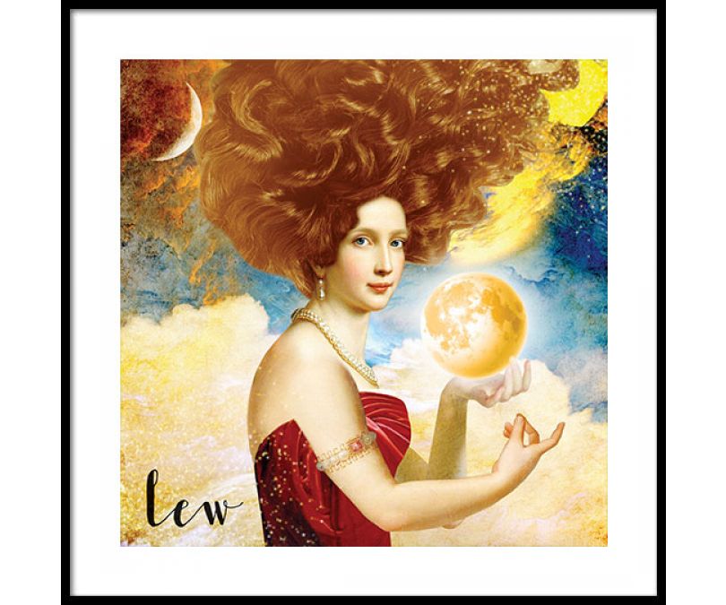 Plakat znaki zodiaku - Lew