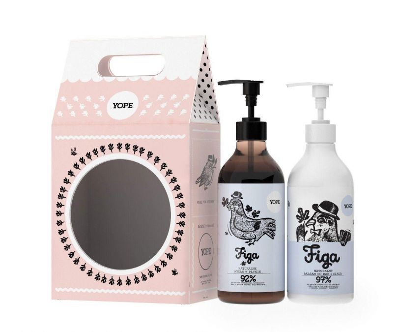 YOPE Dwupak Mydło + Balsam Figa