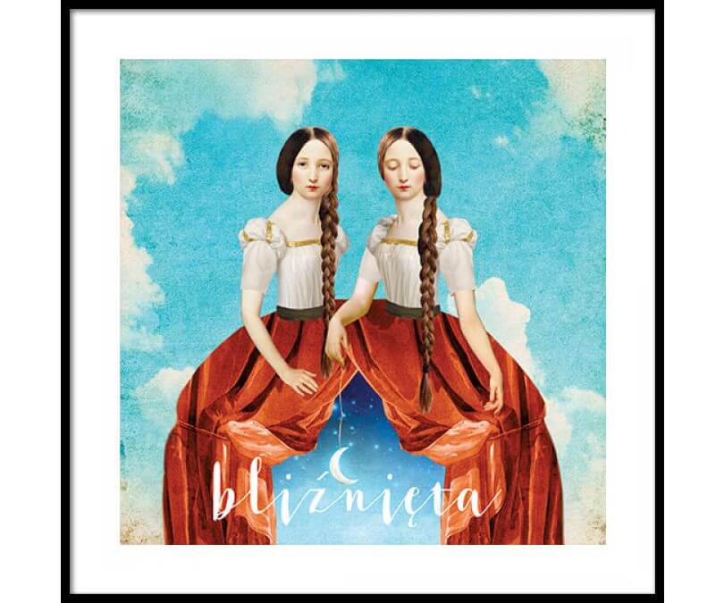 Plakat znaki zodiaku - Bliźnięta