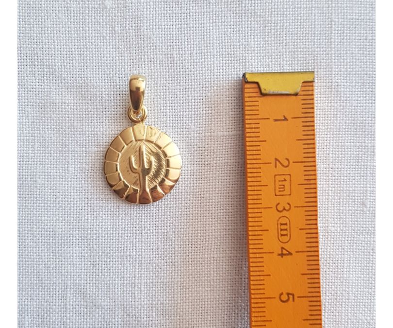 Amulet wisiorek przetrwania srebrny pozłacany