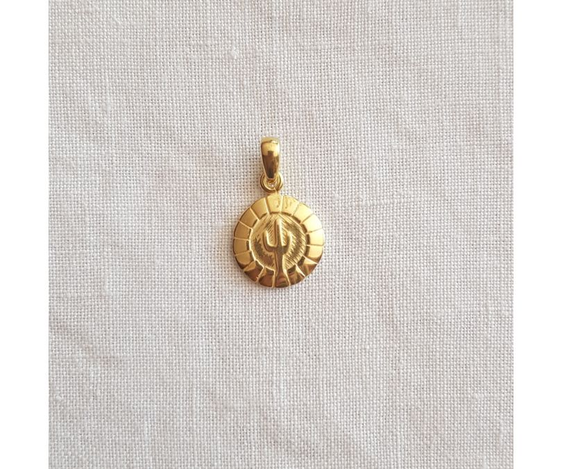 Amulet wisiorek przetrwania srebrny pozłacany