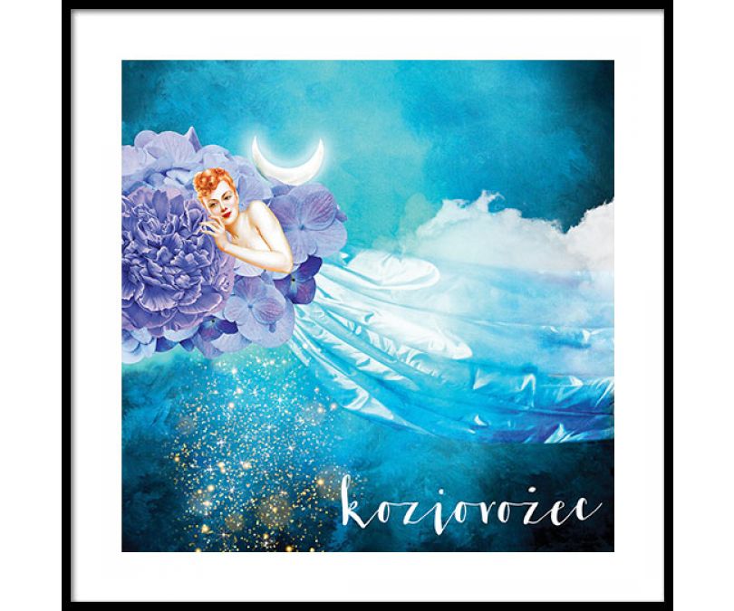 Plakat znaki zodiaku - Koziorożec
