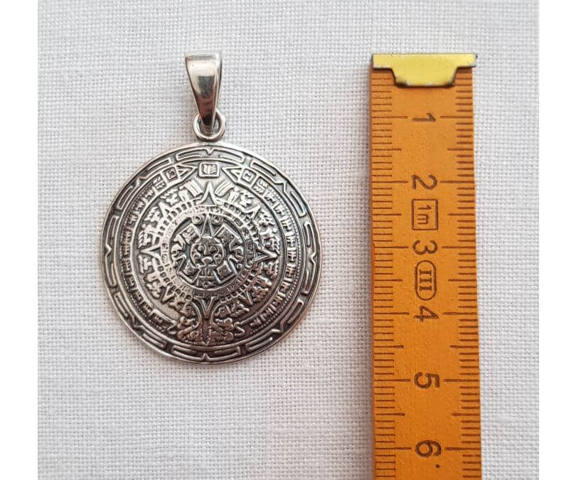 Amulet wisior kalendarz majów srebro